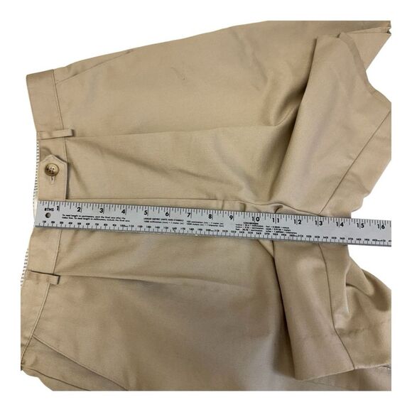 Talbots Khaki Neutral Pleated Front Preppy Bermuda Shorts Size 8 - Picture 7 of 9